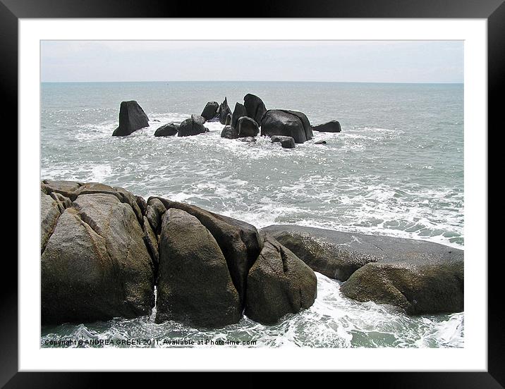 ROCKY OUTCROP Framed Mounted Print by ANDREA GREEN