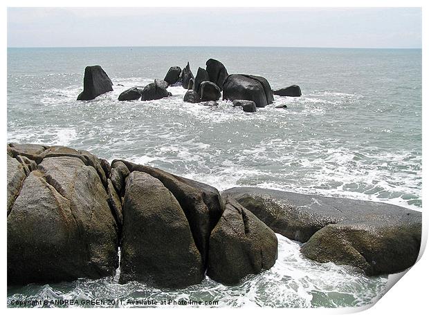 ROCKY OUTCROP Print by ANDREA GREEN