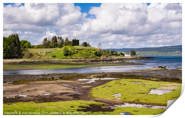 Aros Castle Isle of Mull Scotland Print by Pearl Bucknall