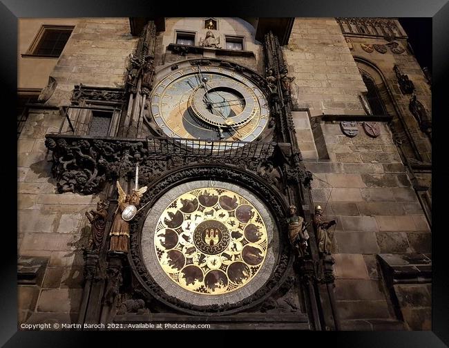 Prague Astronomic Clock Framed Print by Martin Baroch