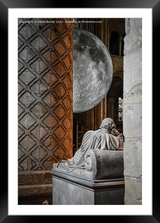 The moon in Durham  Framed Mounted Print by Aimie Burley