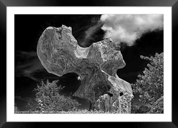 Unusual Rock 2 Framed Mounted Print by Raymond Evans
