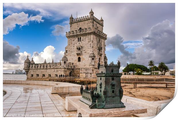 Torre de Belem Lisbon Print by Wight Landscapes