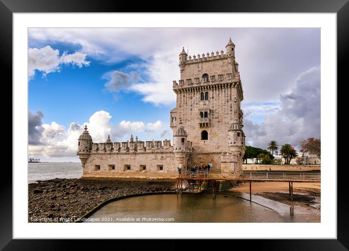 Torre de Belem Lisbon Framed Mounted Print by Wight Landscapes