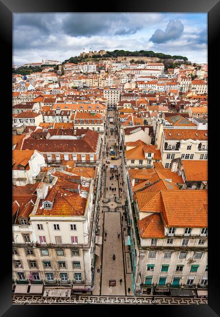 Streets Of Lisbon Framed Print by Wight Landscapes