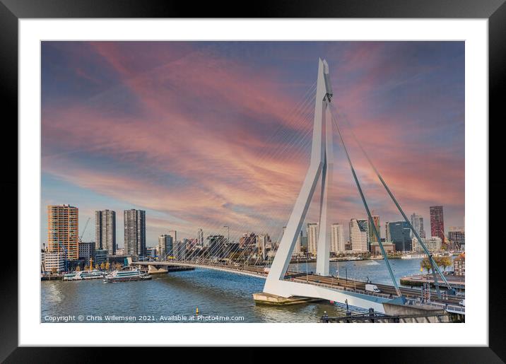 skyline from rotterdam Framed Mounted Print by Chris Willemsen