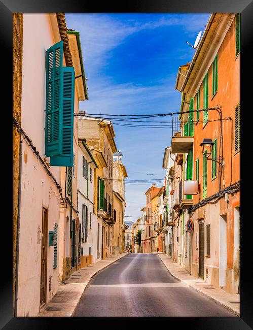 Andratx street, Spain Framed Print by Alex Winter