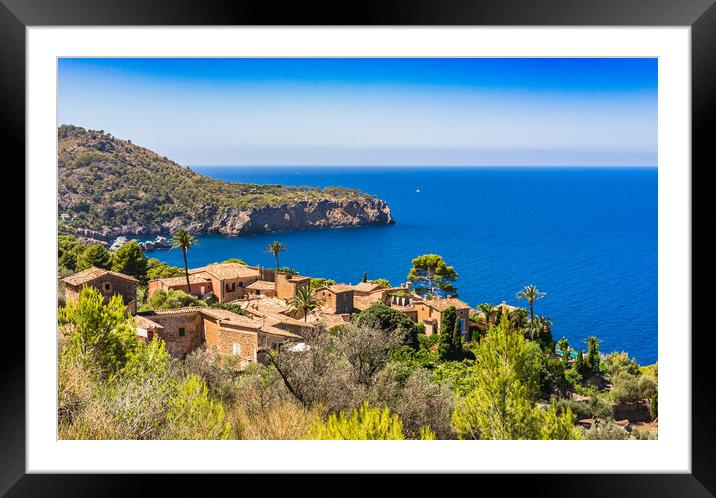 Seaside mallorca, Serenity in Majorca Framed Mounted Print by Alex Winter