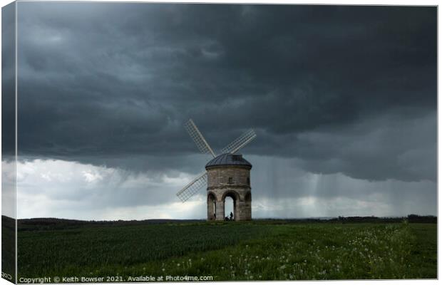 Chesterton Windmill before the storm Canvas Print by Keith Bowser