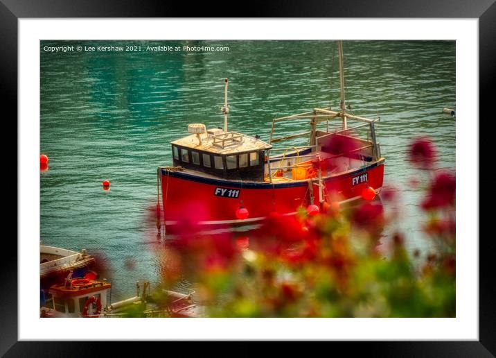 Mevagissey Fishing Boat Framed Mounted Print by Lee Kershaw