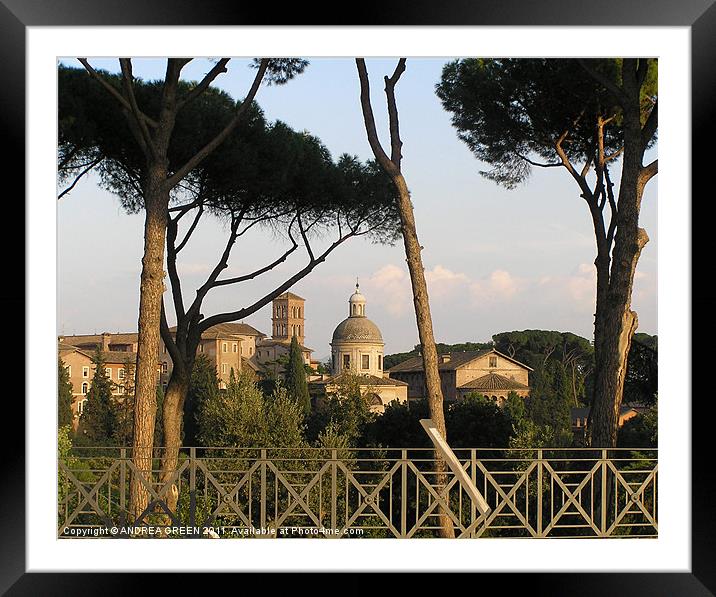 ROME ON A SUNNY DAY Framed Mounted Print by ANDREA GREEN