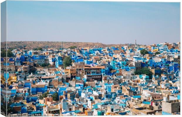 Blue city Jodhpur Canvas Print by Sanga Park