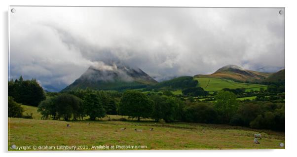 Loweswater Peaks Acrylic by Graham Lathbury