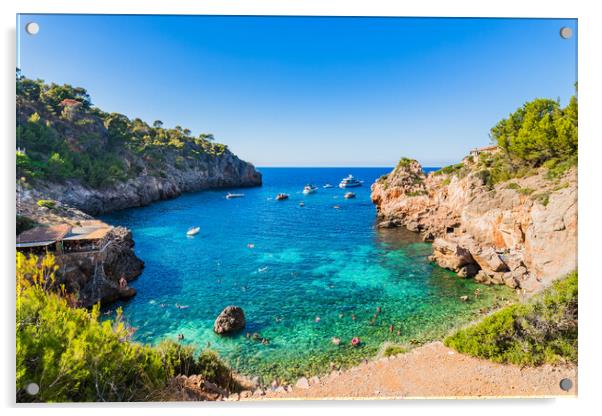 Cala Deia, Mallorca island, Spain Mediterranean Se Acrylic by Alex Winter