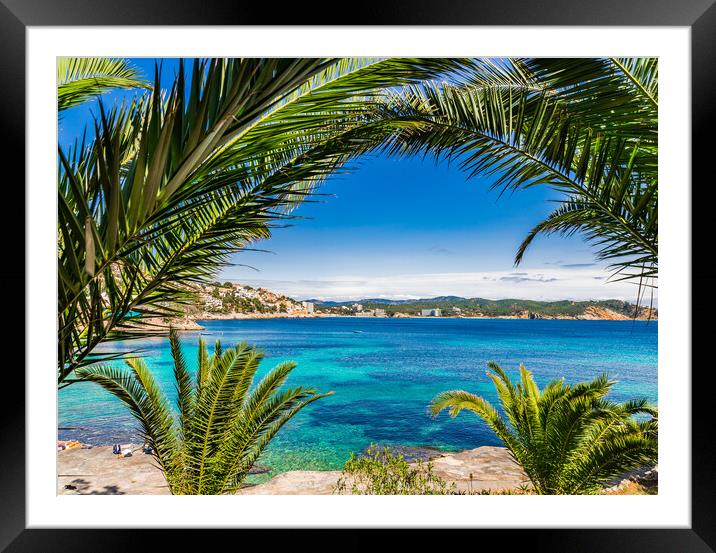Cala Fornells bay beach Mallorca Framed Mounted Print by Alex Winter