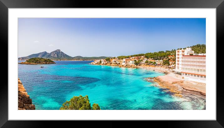 Spain Majorca, Sant Elm coast view, Balearic Islan Framed Mounted Print by Alex Winter