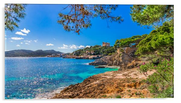 Coast view of Cala Ratjada on Majorca island, Spai Acrylic by Alex Winter