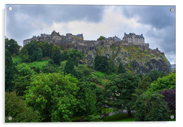 Edinburgh Castle Acrylic by Tony Bishop