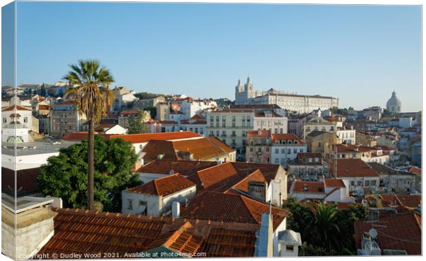 Majestic Alfama Sunrise Canvas Print by Dudley Wood