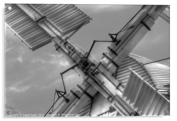 Upminster Windmill Sails Acrylic by David Pyatt