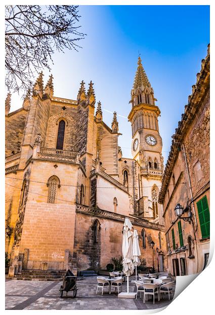 Manacor cathedral Print by Alex Winter