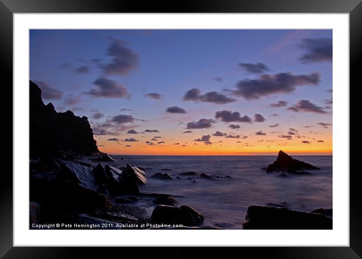 Sunset at Scrade - N Cornwall Framed Mounted Print by Pete Hemington