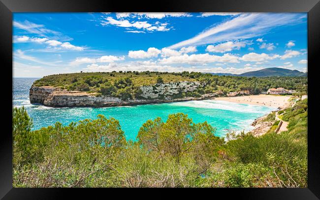 Majorca beach Cala Romantica, beautiful bay, Balea Framed Print by Alex Winter