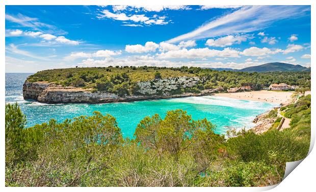 Majorca beach Cala Romantica, beautiful bay, Balea Print by Alex Winter
