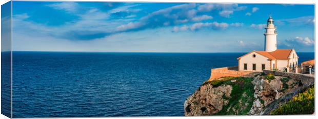 Lighthouse panorama Majorca  Canvas Print by Alex Winter