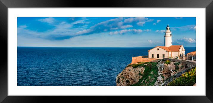 Lighthouse panorama Majorca  Framed Mounted Print by Alex Winter