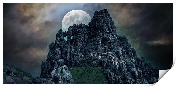 The Old Man of Storr Print by Jadwiga Piasecka