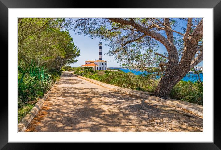 Lighthouse Portocolom Mallorca Framed Mounted Print by Alex Winter