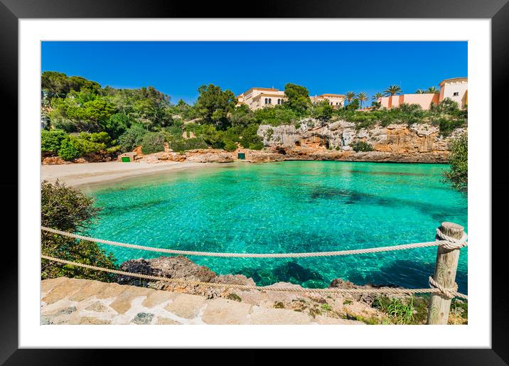 Majorca island Spain Cala Ferrera Bay Framed Mounted Print by Alex Winter