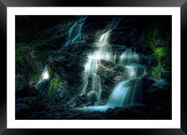 Steall Waterfall  Framed Mounted Print by Jadwiga Piasecka