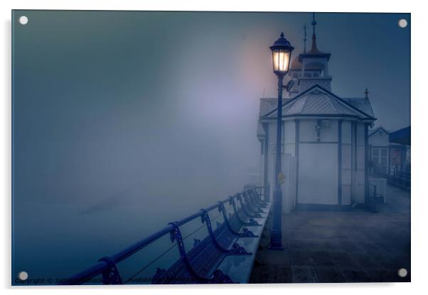 Fog in Eastbourne Acrylic by Jadwiga Piasecka