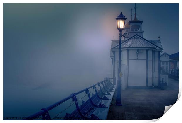 Fog in Eastbourne Print by Jadwiga Piasecka