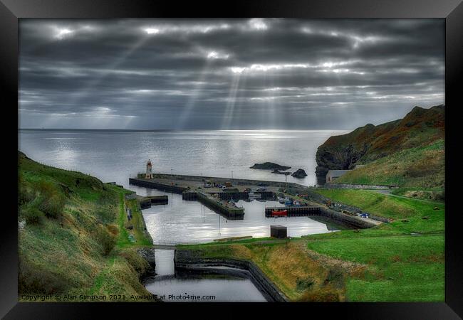 Lybster Harbour Framed Print by Alan Simpson