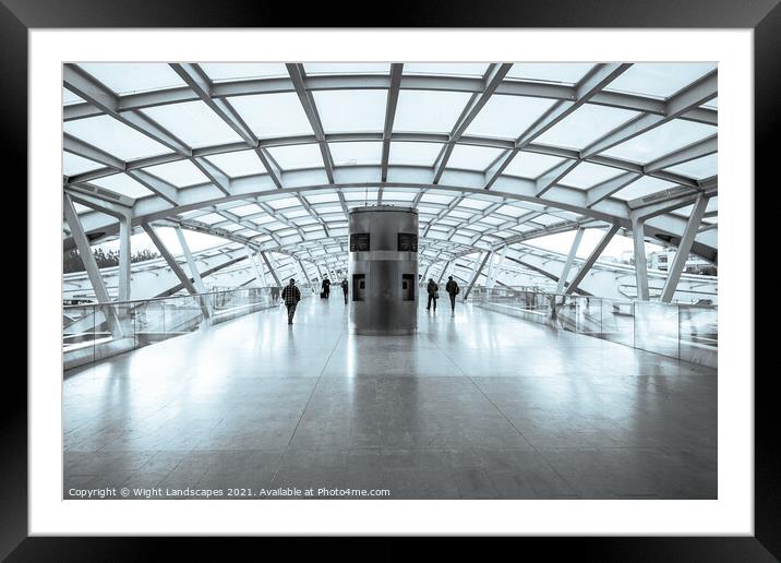 Oriente Station BW Framed Mounted Print by Wight Landscapes