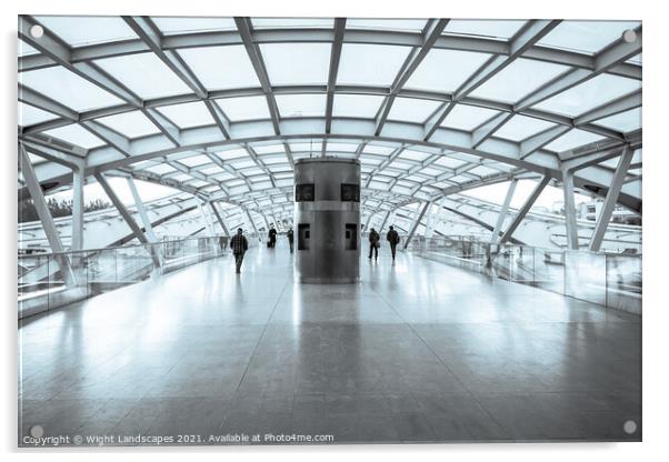 Oriente Station BW Acrylic by Wight Landscapes