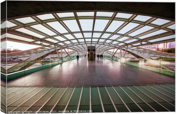 Oriente Station Walkway Canvas Print by Wight Landscapes