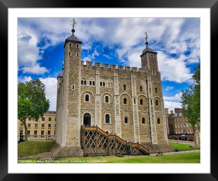 White Tower, Tower of London Framed Mounted Print by Peter Wooldridge