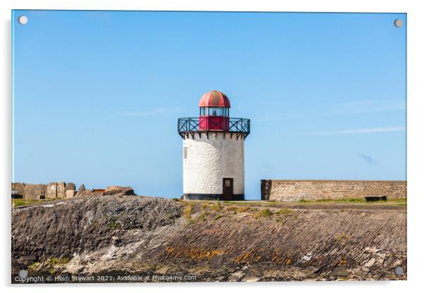 Burry Port Lighthouse Acrylic by Heidi Stewart
