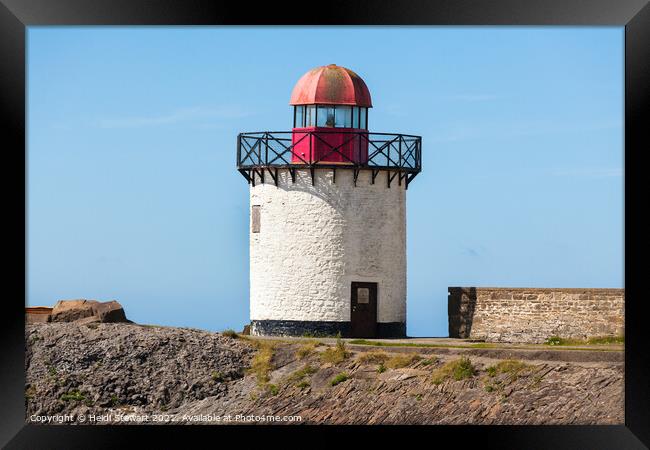 Burry Port Lighthouse Framed Print by Heidi Stewart