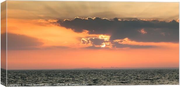 Christchurch Bay Sunset Canvas Print by Heidi Stewart