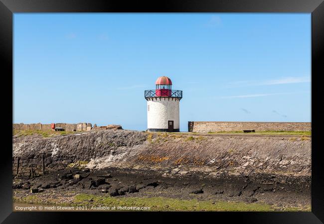 Burry Port Lighthouse Framed Print by Heidi Stewart