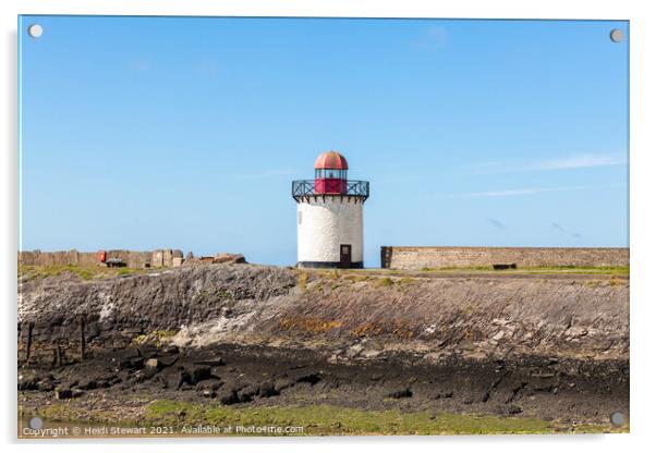 Burry Port Lighthouse Acrylic by Heidi Stewart