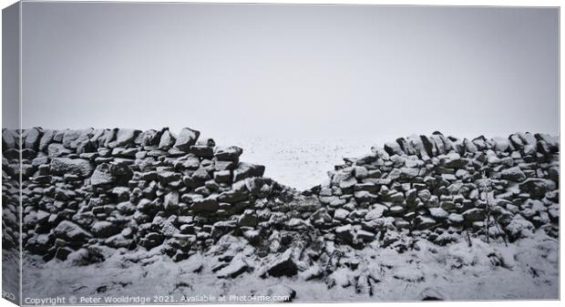The Frozen Wall Canvas Print by Peter Wooldridge