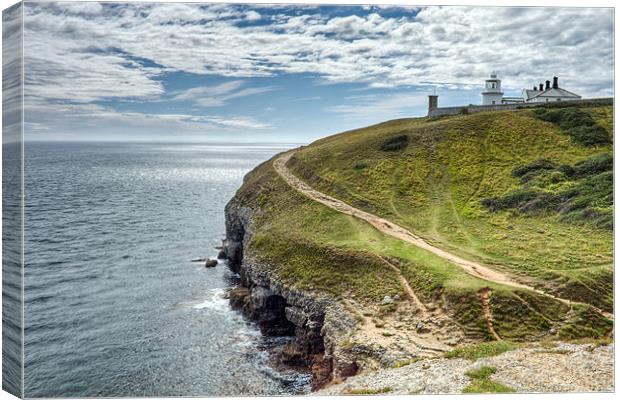 Anvil Point Lighthouse Canvas Print by Alice Gosling