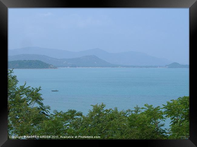 VIEW FROM KOH SAMUI Framed Print by ANDREA GREEN