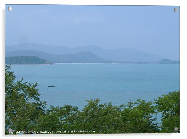 VIEW FROM KOH SAMUI Acrylic by ANDREA GREEN